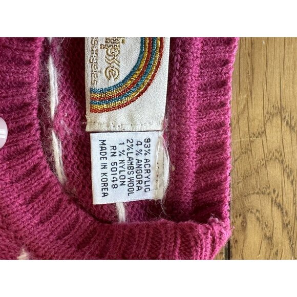 Eclipse Knitted Sweater Wool Blend Size Medium Long Sleeve Colorful 80's Vintage - Picture 4 of 12